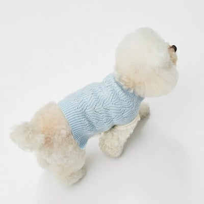 ルイスドッグ louisdog Cash Sky Vest【小型犬 犬服 トップス ニット セーター セレブ】