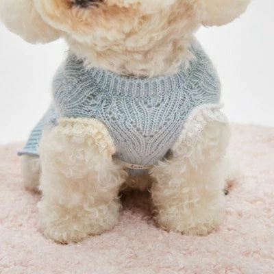 ルイスドッグ louisdog Cash Sky Vest【小型犬 犬服 トップス ニット セーター セレブ】