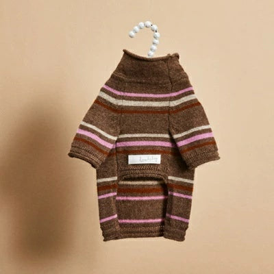 ルイスドッグ louisdog Woody Stripes Cash High Neck【小型犬 犬服 トップス ニット セーター ハイネック セレブ】