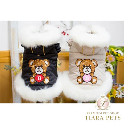 ブルブブ BUL BU-BU キラキラベア中綿P/K【小型犬 犬服 アウター ジャケット セレブ】