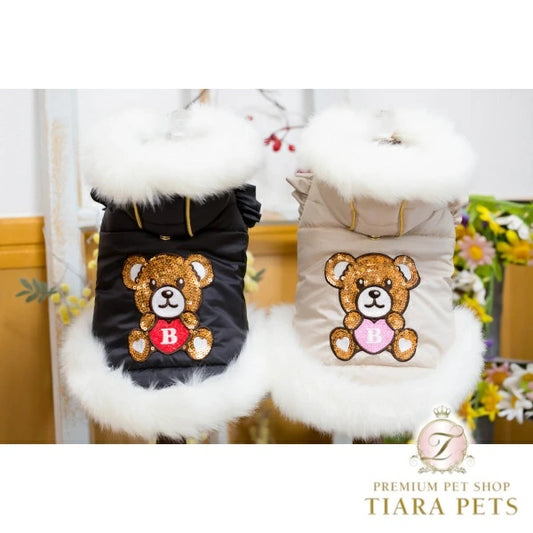 ブルブブ BUL BU-BU キラキラベア中綿P/K【小型犬 犬服 アウター ジャケット セレブ】