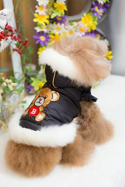 ブルブブ BUL BU-BU キラキラベア中綿P/K【小型犬 犬服 アウター ジャケット セレブ】