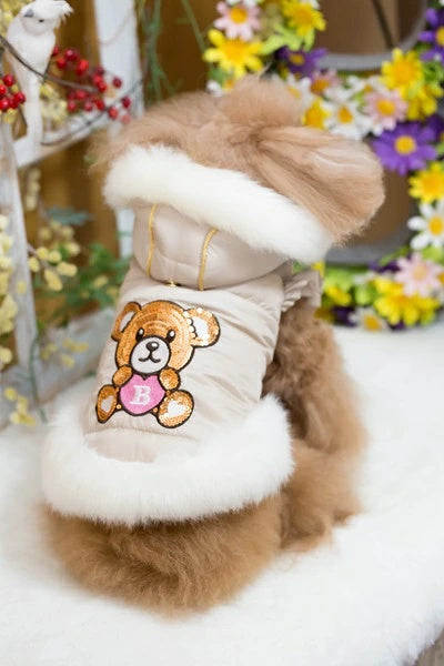 ブルブブ BUL BU-BU キラキラベア中綿P/K【小型犬 犬服 アウター ジャケット セレブ】