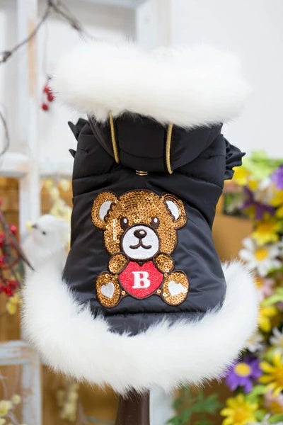 ブルブブ BUL BU-BU キラキラベア中綿P/K【小型犬 犬服 アウター ジャケット セレブ】