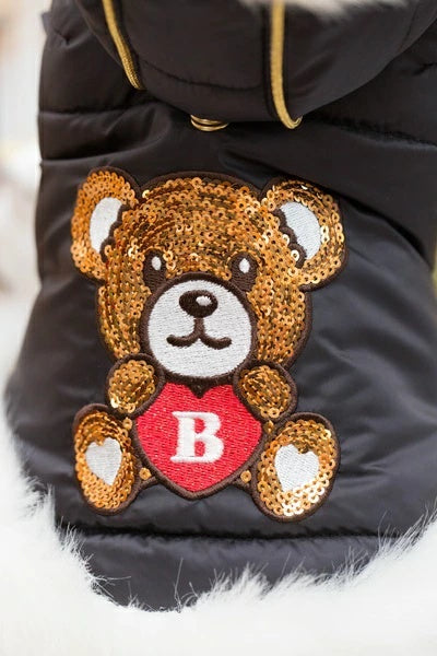 ブルブブ BUL BU-BU キラキラベア中綿P/K【小型犬 犬服 アウター ジャケット セレブ】