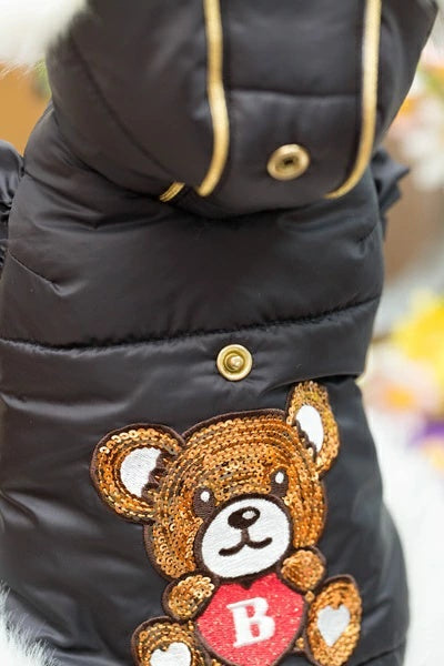 ブルブブ BUL BU-BU キラキラベア中綿P/K【小型犬 犬服 アウター ジャケット セレブ】