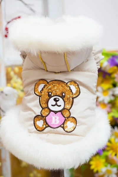 ブルブブ BUL BU-BU キラキラベア中綿P/K【小型犬 犬服 アウター ジャケット セレブ】