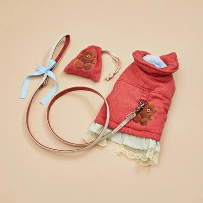 ルイスドッグ louisdog Cherry Teddy Poo Bag【小型犬 犬用 お散歩グッズ 巾着袋 セレブ】