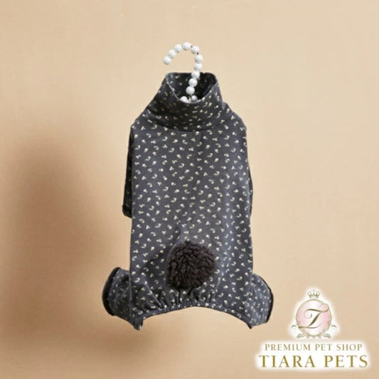 ルイスドッグ louisdog Bunny Tail Pants/Ash Bloom【小型犬 犬服 ロンパース つなぎ パンツ オールインワン セレブ】