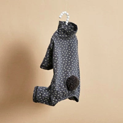 ルイスドッグ louisdog Bunny Tail Pants/Ash Bloom【小型犬 犬服 ロンパース つなぎ パンツ オールインワン セレブ】