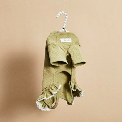 ルイスドッグ louisdog Bunny Tail Pants/Leaf Green【小型犬 犬服 ロンパース つなぎ パンツ オールインワン セレブ】