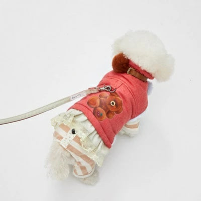 ルイスドッグ louisdog Cherry Teddy Walking Jacket【小型犬 犬服 アウター ジャケット コート セレブ】