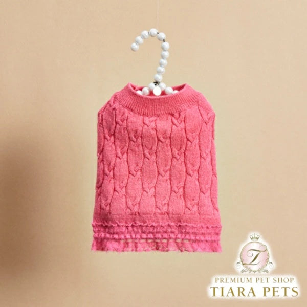 ルイスドッグ louisdog Rose Berry Cashmere Knit【小型犬 犬服 トップス ニット セーター セレブ】