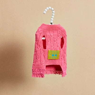 ルイスドッグ louisdog Rose Berry Cashmere Knit【小型犬 犬服 トップス ニット セーター セレブ】