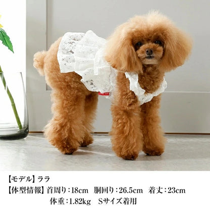 クレイジーブー CRAZYBOO 肩フリルレーシーワンピ【犬服 ワンピース スカート ドレス セレブ】