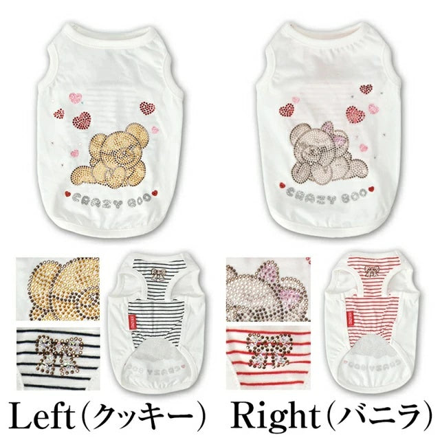 クレイジーブー CRAZYBOO ラブベアタンク【犬服 トップス タンクトップ ノースリーブ セレブ】