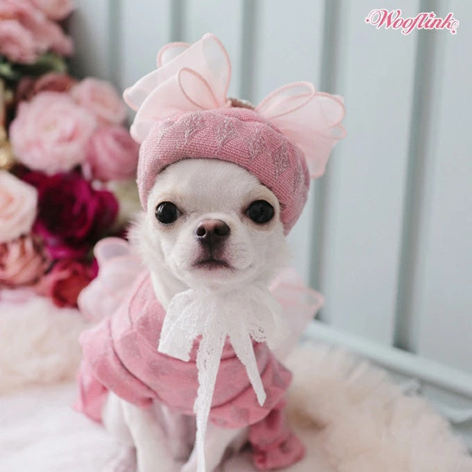 ウーフリンク WOOFLINK DIAMANT DE CARNAVAL BERET【犬用 帽子 アクセサリー ベレー帽 セレブ】