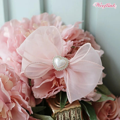 ウーフリンク WOOFLINK CHIFFON DE LUNE BOW【犬用 ヘアアクセサリー アクセサリー バレッタ パッチン留め セレブ】