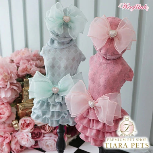 ウーフリンク WOOFLINK DIAMANT DE CARNAVAL DRESS【犬服 犬用 ワンピース ドレス スカート セレブ】