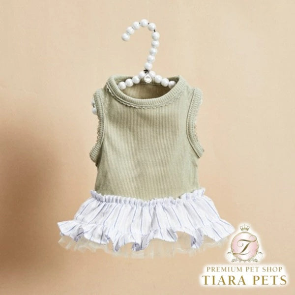 ルイスドッグ louisdog Pajama Stripe Dress【小型犬 犬服 ワンピース スカート ドレス セレブ】