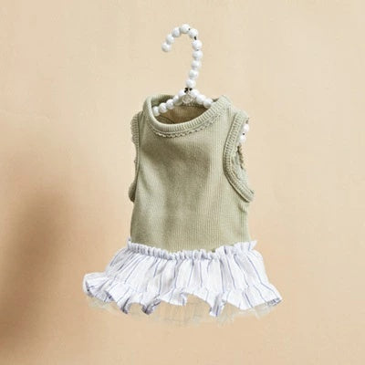 ルイスドッグ louisdog Pajama Stripe Dress【小型犬 犬服 ワンピース スカート ドレス セレブ】