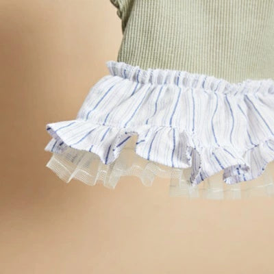 ルイスドッグ louisdog Pajama Stripe Dress【小型犬 犬服 ワンピース スカート ドレス セレブ】
