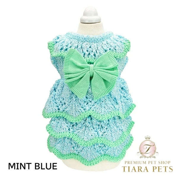 リュクスバーディ Luxe birdie アリエルニットワンピース【小型犬 犬服 ワンピース ドレス スカート セレブ】