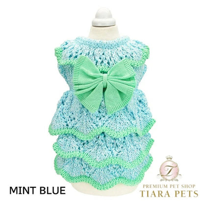 リュクスバーディ Luxe birdie アリエルニットワンピース【小型犬 犬服 ワンピース ドレス スカート セレブ】