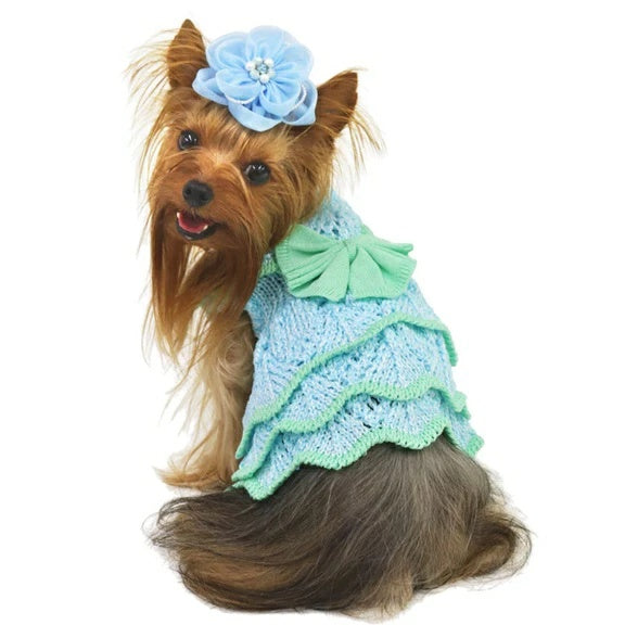 リュクスバーディ Luxe birdie アリエルニットワンピース【小型犬 犬服 ワンピース ドレス スカート セレブ】