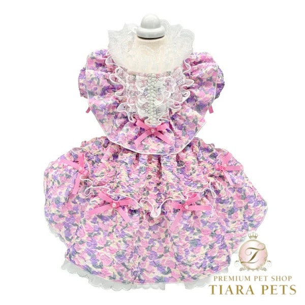 リュクスバーディ Luxe birdie ブーケロンワンピース【小型犬 犬服 ワンピース ドレス スカート セレブ】