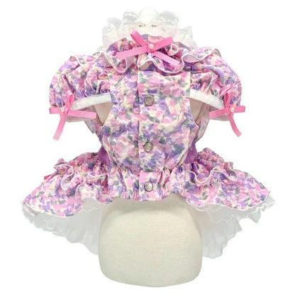 リュクスバーディ Luxe birdie ブーケロンワンピース【小型犬 犬服 ワンピース ドレス スカート セレブ】