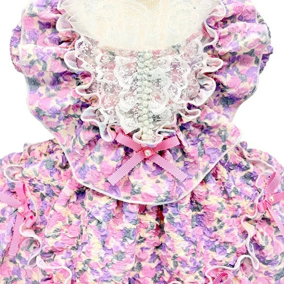 リュクスバーディ Luxe birdie ブーケロンワンピース【小型犬 犬服 ワンピース ドレス スカート セレブ】