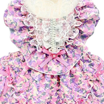 リュクスバーディ Luxe birdie ブーケロンワンピース【小型犬 犬服 ワンピース ドレス スカート セレブ】