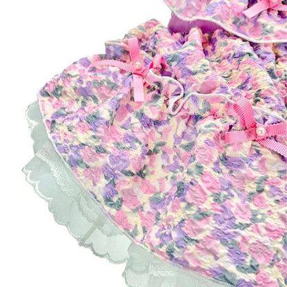 リュクスバーディ Luxe birdie ブーケロンワンピース【小型犬 犬服 ワンピース ドレス スカート セレブ】