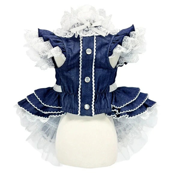 リュクスバーディ Luxe birdie ラ・ヴァーグワンピース【小型犬 犬服 ワンピース ドレス スカート セレブ】