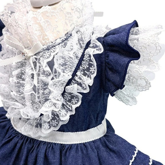 リュクスバーディ Luxe birdie ラ・ヴァーグワンピース【小型犬 犬服 ワンピース ドレス スカート セレブ】