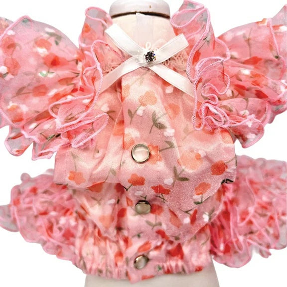 リュクスバーディ Luxe birdie エール・ダンジュドレス【小型犬 犬服 ワンピース ドレス スカート セレブ】