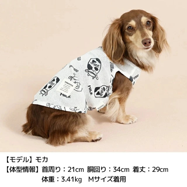 ティノティート TINOTITO 牛さん透かしタンク【小型犬 犬服 ドッグウェア トップス タンクトップ】