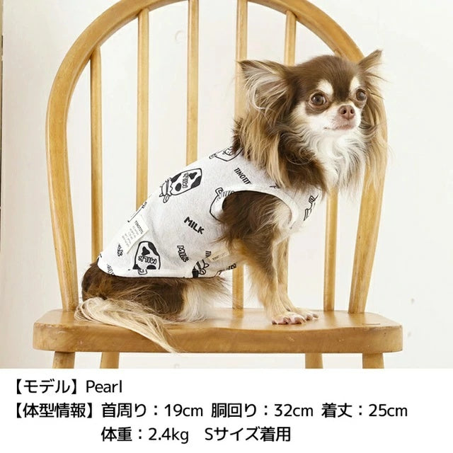 ティノティート TINOTITO 牛さん透かしタンク【小型犬 犬服 ドッグウェア トップス タンクトップ】