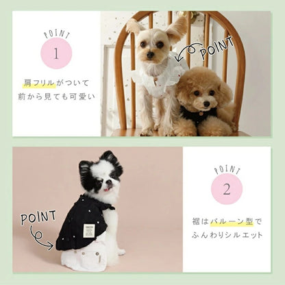 ティノティート TINOTITO フリル袖バルーンタンク【小型犬 犬服 ドッグウェア トップス タンクトップ】