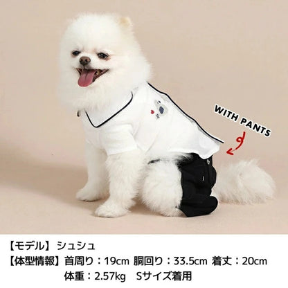 ティノティート TINOTITO 背開きパジャマ風シャツ【小型犬 犬服 ドッグウェア トップス シャツ】