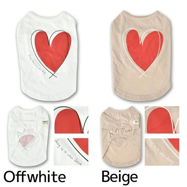 ティノティート TINOTITO ハートTシャツ【小型犬 犬服 ドッグウェア トップス Tシャツ】