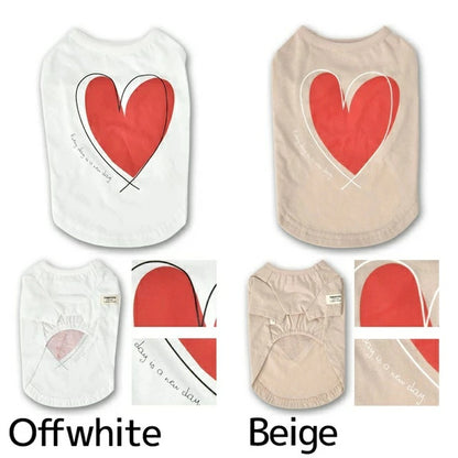 ティノティート TINOTITO ハートTシャツ【小型犬 犬服 ドッグウェア トップス Tシャツ】