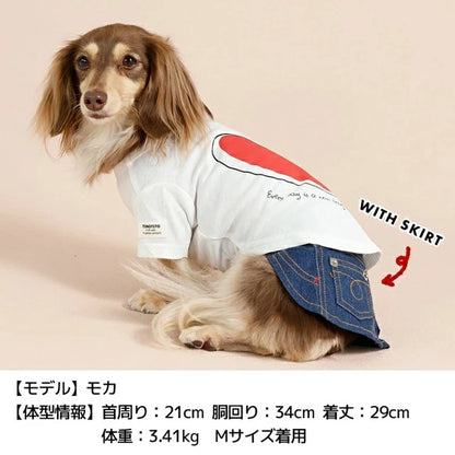 ティノティート TINOTITO ハートTシャツ【小型犬 犬服 ドッグウェア トップス Tシャツ】