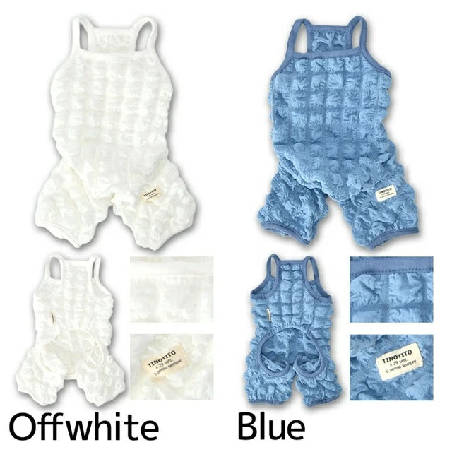 ティノティート TINOTITO ポコポコオールインワン【小型犬 犬服 ドッグウェア オールインワン つなぎ ロンパース パンツ ズボン】