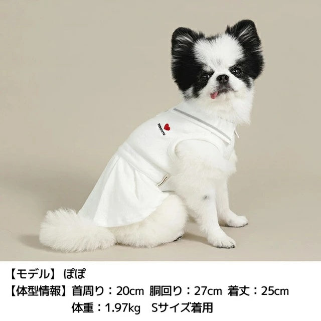 ティノティート TINOTITO スポーティープリーツワンピ【小型犬 犬服 ドッグウェア ワンピース スカート ドレス】