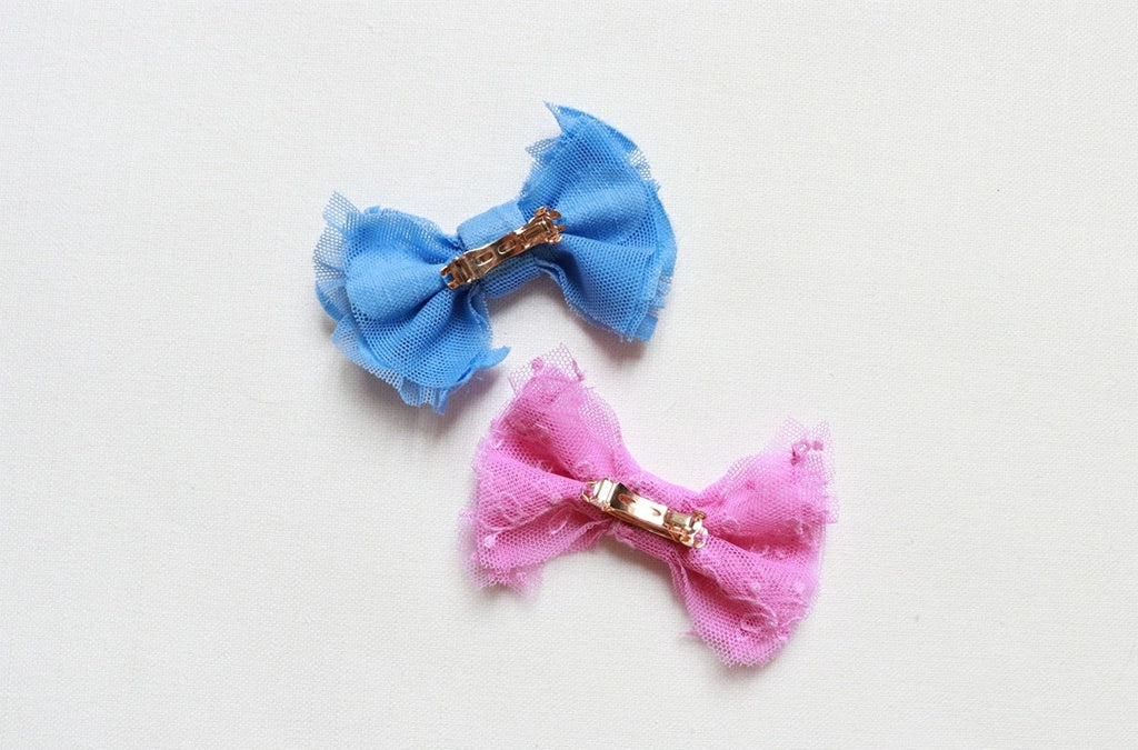 ミムット mimtto Tiered Tulle Barrette【小型犬 犬用 ヘアアクセサリー バレッタ セレブ】