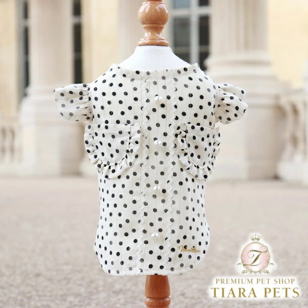 ミムット mimtto ★予約商品★ Silky Dot Blouse【小型犬 犬服 ドッグウェア トップス ブラウス セレブ】