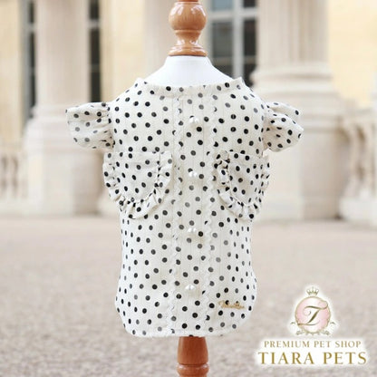 ミムット mimtto ★予約商品★ Silky Dot Blouse【小型犬 犬服 ドッグウェア トップス ブラウス セレブ】