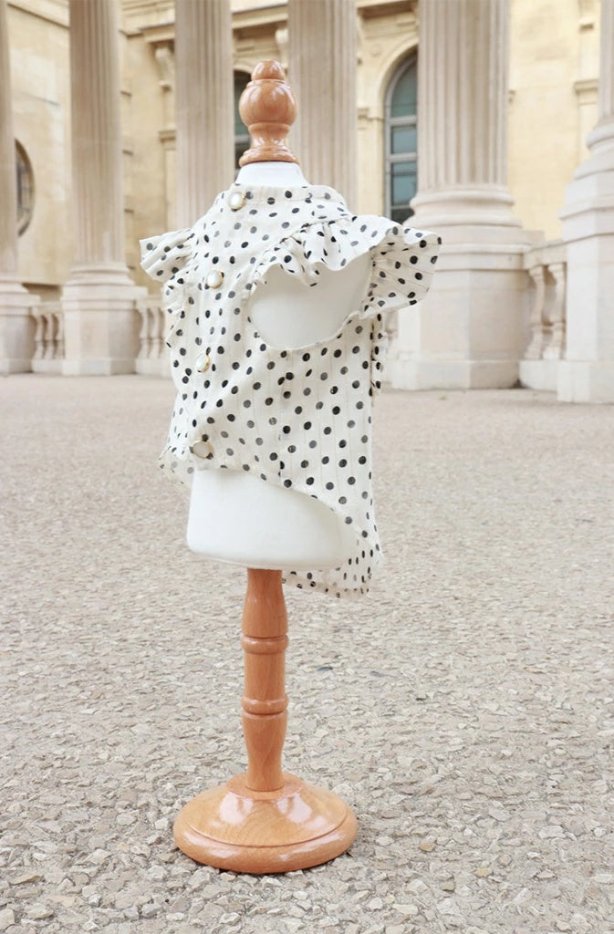 ミムット mimtto ★予約商品★ Silky Dot Blouse【小型犬 犬服 ドッグウェア トップス ブラウス セレブ】
